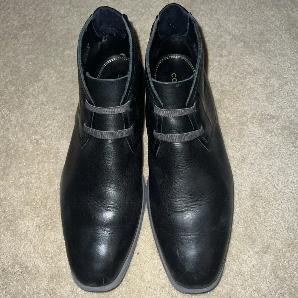 Cole Haan Ledley Chukka Boot Mens 10 M Black Leather Ankle Shoes C08515